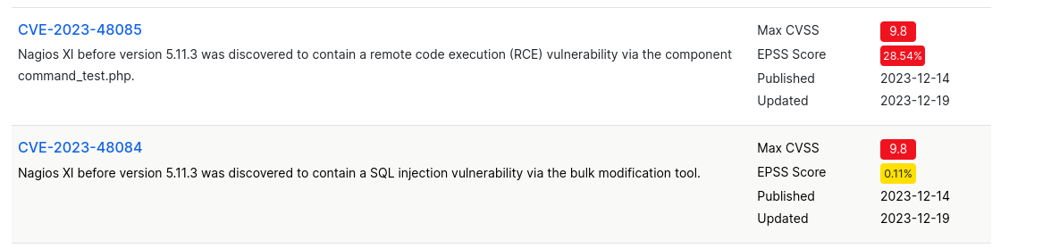 Nagios XI vulns