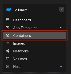 containers button