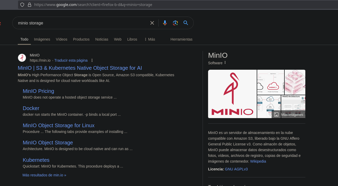 what is minio storage