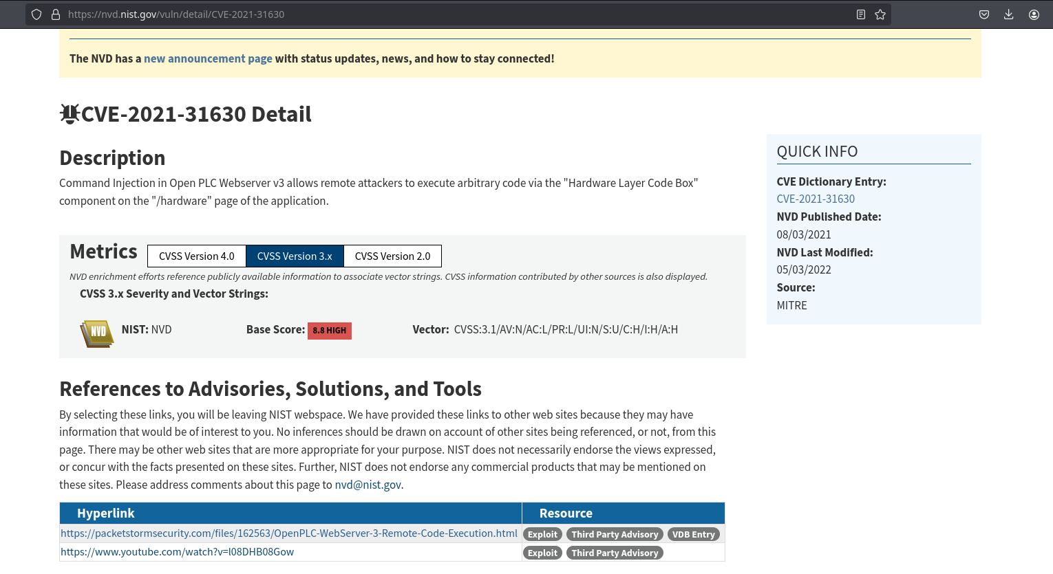 cve 2021 31630 nvd